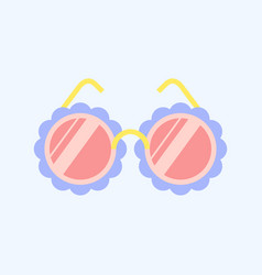 Colorful Flower Sunglasses Sticker