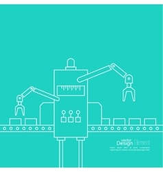 Concept Production line Royalty Free Vector Image