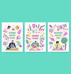 Cooking School Flyer Template Set