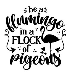 Be A Flamingo In A Flock Pigeons