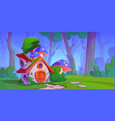 Fairytale Forest House Cartoon Background