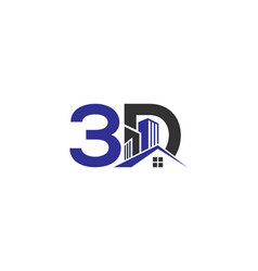 Letter 3d Real Estate Building Creative Concept