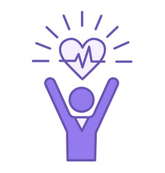 Wellness Colored Icon Icon Of A Positive Person