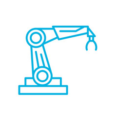 Isolated Robot Arm Line Style Icon Design