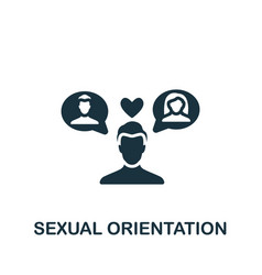 Sexual Orientation Icon Monochrome Simple Lgbt