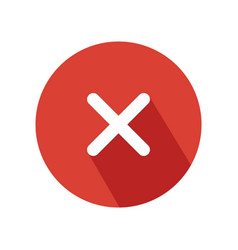 Red Cross Mark Round Icon