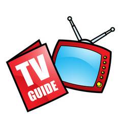 Red Retro Tv Guide And Crt Television Icon