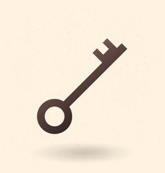 Single Black Silhouette Icon - Antique Key