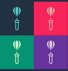 Pop Art Kitchen Whisk Icon Isolated On Color