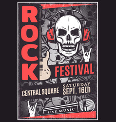 Vintage Rock Music Festival Advertising Poster