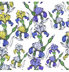 Hand Drawn Pattern With Iris