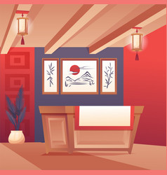 Japanese Restaurant Interior Design Background