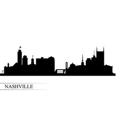 Nashville City Skyline Silhouette Background