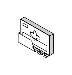 Hard Maple Sugar Isometric Icon