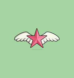 Flying Star With Bird Wings