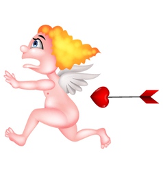 A Cartoon Cupid Running