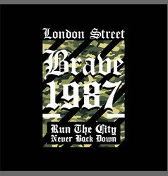 Brave London Street Camo Vintage T-shirt