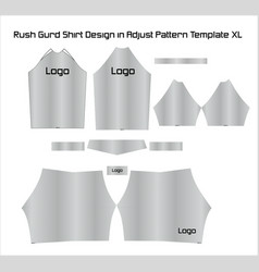 Rash Guard Shirt Design In Adjust Pattern Template