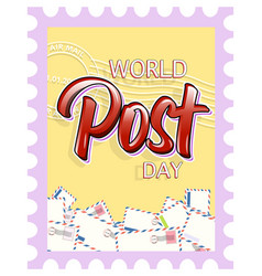 World Post Day Logo With Envelope