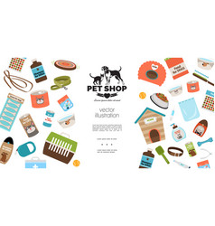 Flat Dog And Cat Products Template