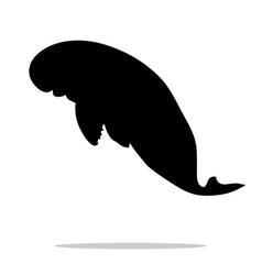 Manatee Mammal Sea Black Silhouette Anima