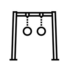 Still Rings Park Kid Play Line Icon