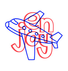 Doodle Enjoy Travel Plane Summer Holiday Travel