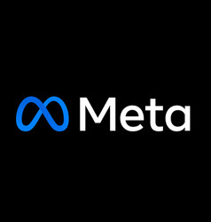 Meta Social Media Symbol Logo With Name