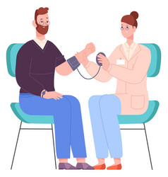 Nurse Checking Patient Blood Pressure Medical