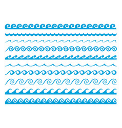 Ocean Wave Water Frames Border Line Separator