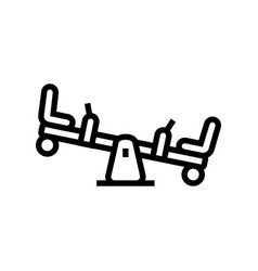 Seesaw Park Outdoor Kid Play Line Icon