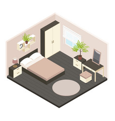 3d Isometric Bedroom Interior