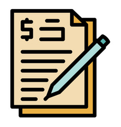 Bank Money Paper Icon Flat