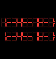 Digital Clock Number Set