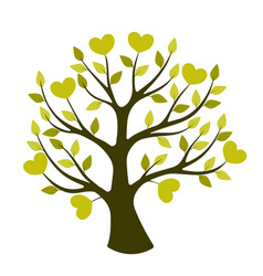 Family Tree With Leaves And Hearts