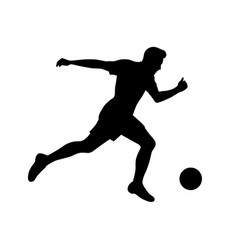 Man Soccer Shoot Silhouettes Football Player Pose