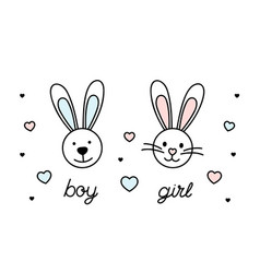 Baby Rabbit Bunny Girl Or Boy Announcement