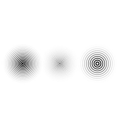 Concentric Ripple Circles Set Sonar Or Sound Wave