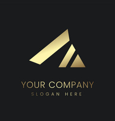 Three Pieace Of Luxury Triangle Logo Template