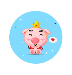 Cute Pig King Design