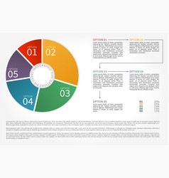 Five Options Pie Chart Infographic