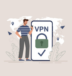 Man Using Vpn