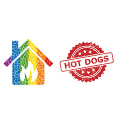 Rubber Hot Dogs Stamp And Bright Colored Kitchen