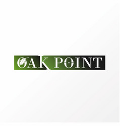 Word Oak Point Serif Font With Leaf On O Font