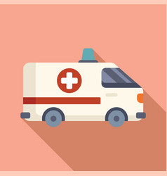 Ambulance Car Icon Flat Patient Healthy