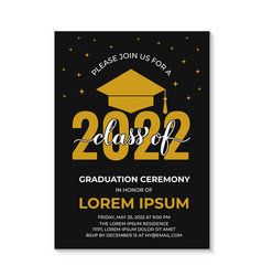 Graduation Ceremony Invitation Card Black