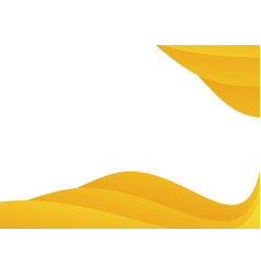 Yellow Wave White Background Design