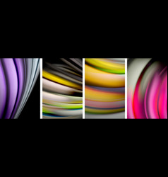 Rainbow Style Fluid Color Wave Line Background