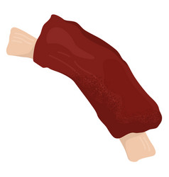 Cartoon Melting Popsicle With Red Topping And Bite