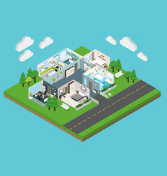 Isometric House On The Plot Of Land